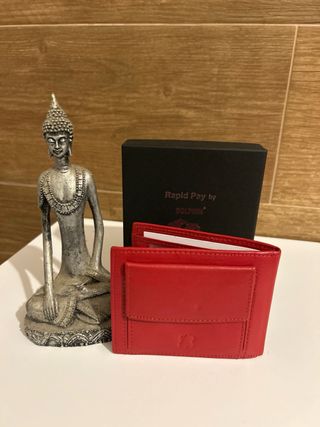 Cartera Dolphin Piel Roja Rapid Pay