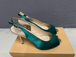 Zapatos de tacón verde esmeralda talla 38