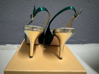 Zapatos de tacón verde esmeralda talla 38