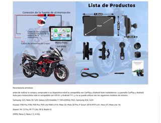 NUEVO! (100€) Carplay Moto Android Auto 7 GPS TPMS