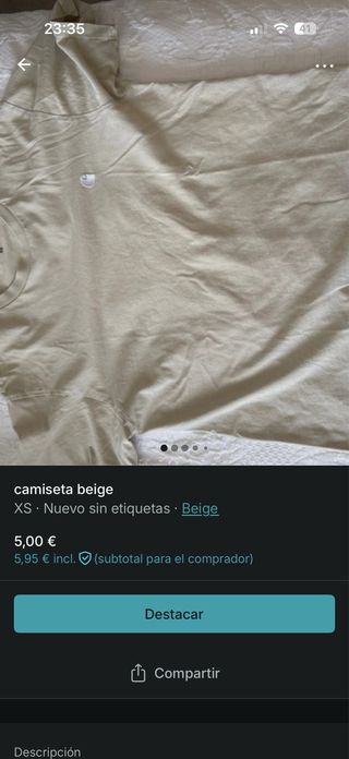 Camiseta Carhartt Beige Talla XS