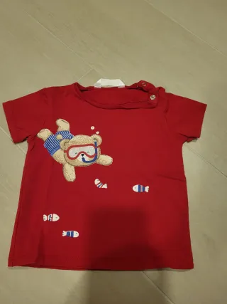 Camiseta Mayoral 6-9 meses oso buceador