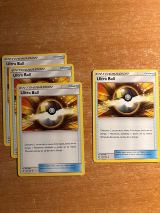 4 Cartas Pokémon Ultra Ball