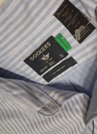 Camisa Dockers Talla S Rayas Azul Blanco