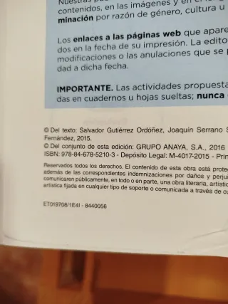 Libro texto Lengua y Literatura.3 Eso.Trimestral.