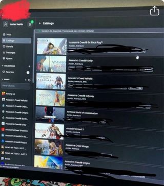 Colección de videojuegos para PC.