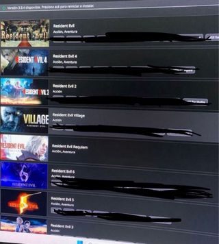 Colección de videojuegos para PC.