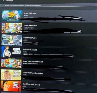 Colección de videojuegos para PC.