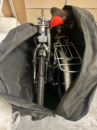 Bicicleta plegable plateada