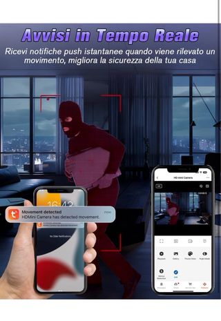 Telecamera Spia WiFi 5G/2.4G Mini Nascosta