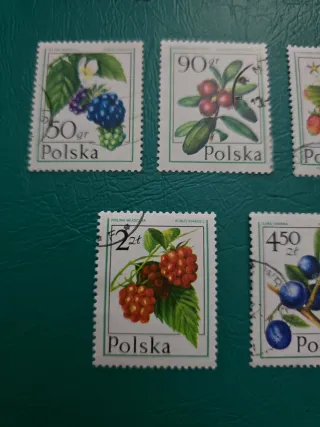 Sellos de Polonia con Frutas