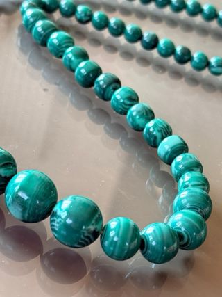 Collana vintage lucite malachite anni '70