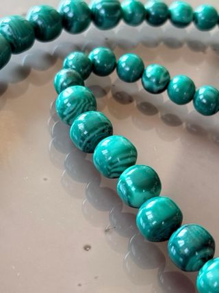 Collana vintage lucite malachite anni '70