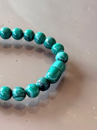 Collana vintage lucite malachite anni '70