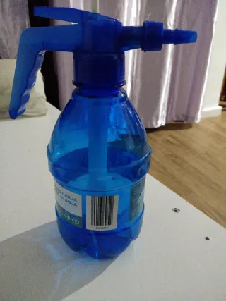 Inflador manual de globos azul