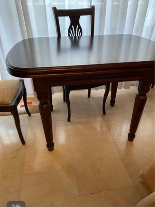 Mesa comedor extensible madera