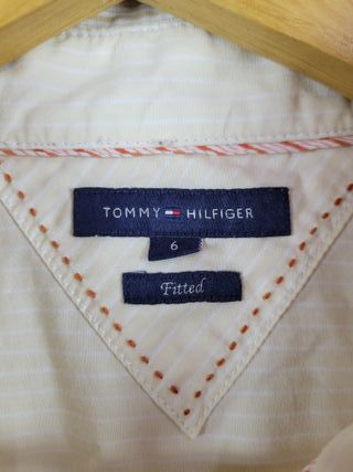 Camicia Tommy Hilfiger Donna a Righe Beige