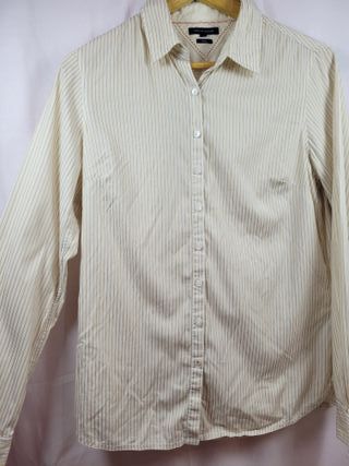 Camicia Tommy Hilfiger Donna a Righe Beige