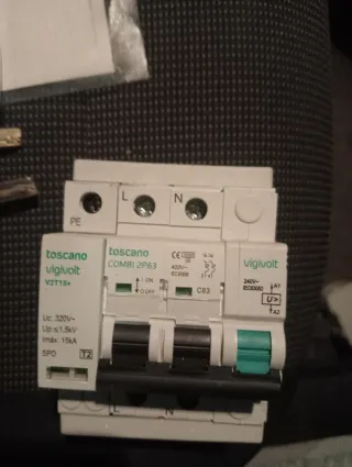 Protector sobretensiones toscano combi 2P63