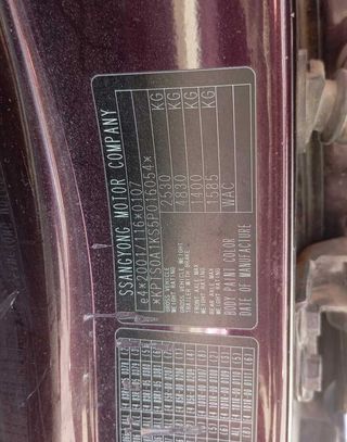 Asiento trasero derecho ssangyong 467675 kyron 200