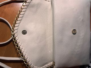 Borsetta bianca e oro