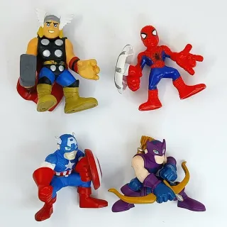 Lote 4 Figuras PVC Marvel Super Hero Squad