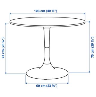 Mesa redonda Ikea Docksta negra