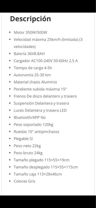 Patinete Eléctrico Adulto SBXR7G