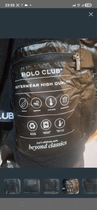 Chaqueta Polo Club Negra Talla M