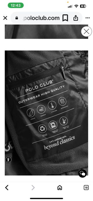 Chaqueta Polo Club Negra Talla M