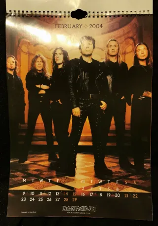 Calendario Oficial Iron Maiden 2004