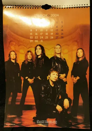 Calendario Oficial Iron Maiden 2004