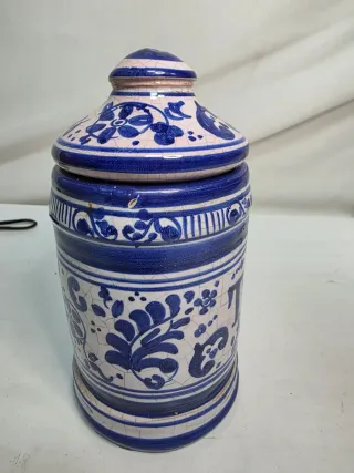 Albarelo antiguo azul y blanco