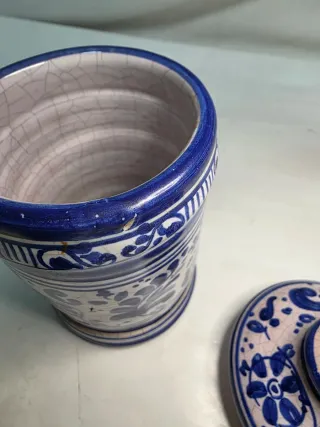Albarelo antiguo azul y blanco