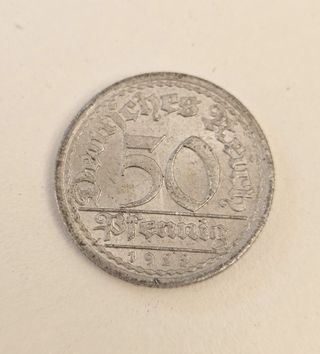 Lote 4 Monedas Antiguas 50 Pfennig