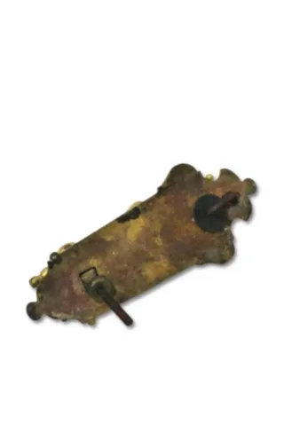 Antiguo llamador aldaba de bronce dorado