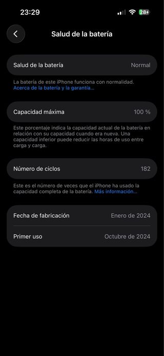iPhone 15 256GB Batería Original 100%