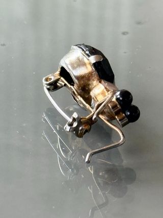 Spilla vintage insetto stilizzato strass