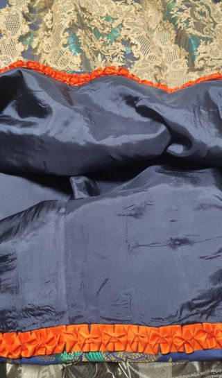 Traje de Fallera azul y dorado