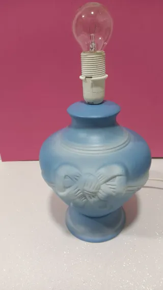 Lámparas mesilla vintage de cerámica shabby chic