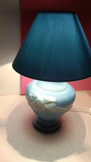 Lámparas mesilla vintage de cerámica shabby chic