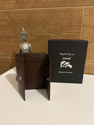 Cartera/Billetera Piel Marrón Dolphin Unisex