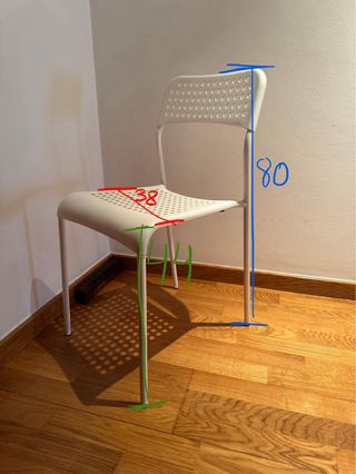 Sillas de plástico blancas (3 unidades)