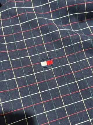 Polo Tommy Hilfiger a quadri blu e rossi
