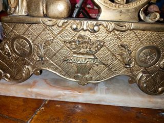 Reloj Bronce con Base Mármol