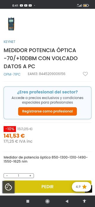 Medidor keynet opm-71PC