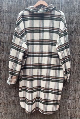 Sobrecamisa larga cuadros talla 44