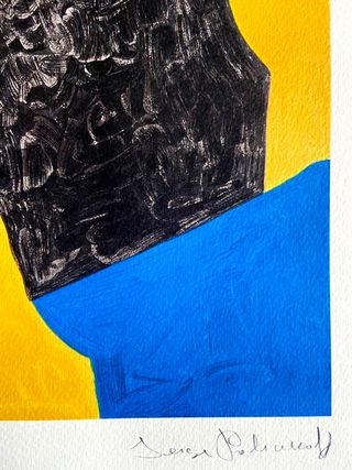 Serge Poliakoff Composición azul y roja Litografía