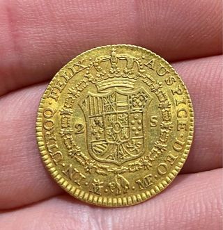 Moneda Oro 2 Escudos 1790 Carlos IV