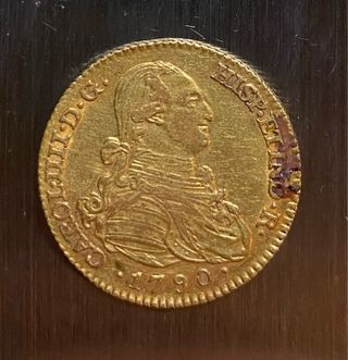 Moneda Oro 2 Escudos 1790 Carlos IV